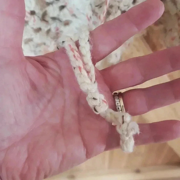 Vintage Hand-made Crocheted Crop Cardigan Sweater - Picture 5 of 5